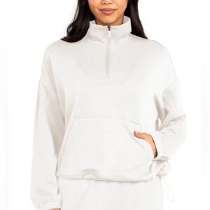 SPYDER - Off-White Cream Quarter-Zip Pullover